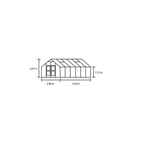 Juliana Premium 13,0m² drivhus