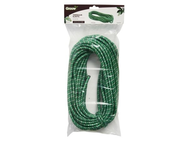 Grouw elastiksnor til presenning 10-4.dk Stærk elastiksnor i 20 meter og diameter 7,5 mm til mange opgaver i haven