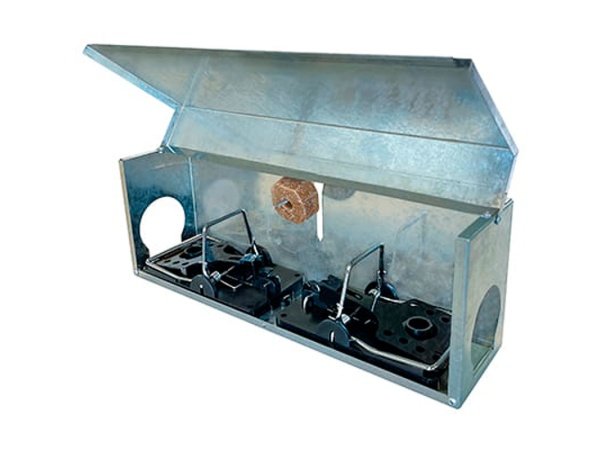 galvaniseret stål med to smækfælder og magnetlåg