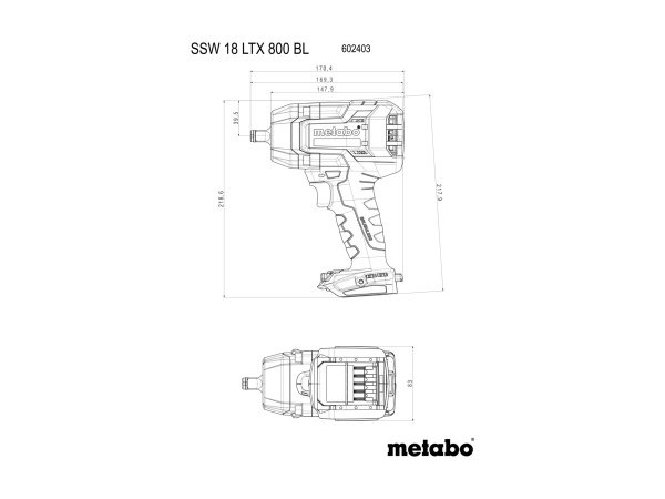 Metabo akkuslagnøgle