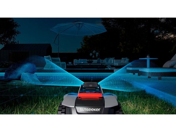 Sunseeker V3 robotplæneklipper. Produkt vises