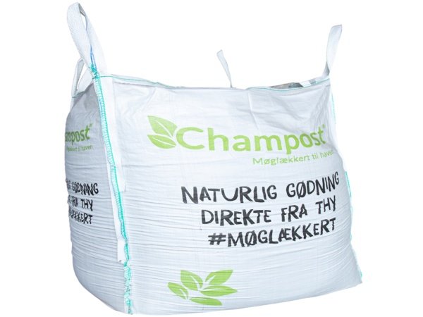 Champost såjord Champost såjord 900 liter. Billedet viser hele produktet med hvid baggrund.
