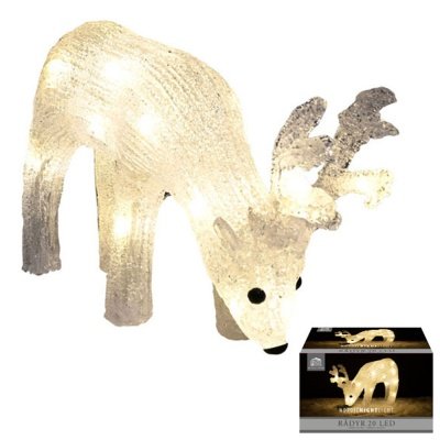DGA rensdyr lysfigur 20 LED, 18 cm