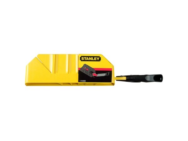 Stanley skærekasse m/sav Stanley skærekasse m/sav 143x350 mm. Billedet viser produktet fra en skrå vinkel.