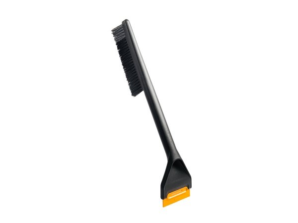 Fiskars Solid børste og isskraber 10 x 7,8 x 46,7 cm. Billedet viser produktet forfra. 