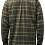 Ternet Pinewood Pile overshirt mørkegrøn/bronze. Billedet viser produktet bagfra.