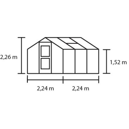 Juliana Compact 5,0m² drivhus