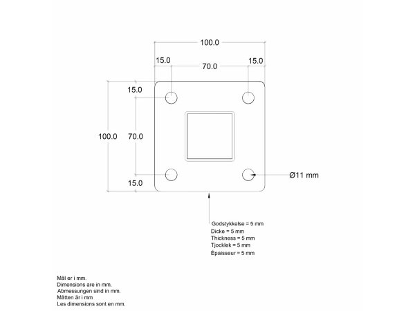 Plus stålstolpe m/fod