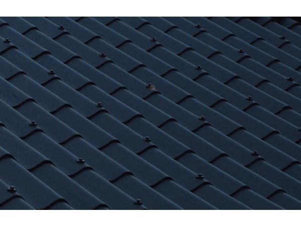 Bølgeplade sortblå B7