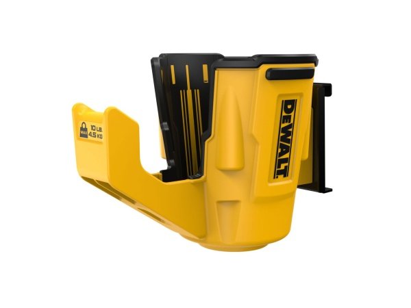 Dewalt Tough System 2.0 DXL elværktøjsholder. Billedet viser produktet fra en skrå vinkel.