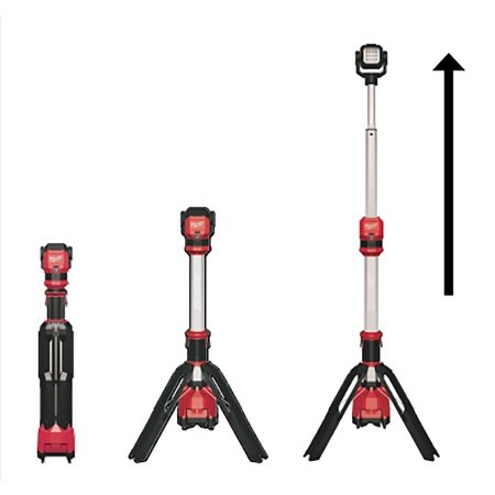 Milwaukee arbejdslampe m/stativ Milwaukee arbejdslampe m/stativ M12 SAL-0. Billedet viser produktet forfra.