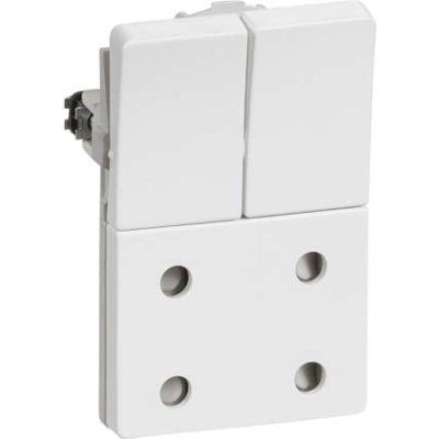 LK FUGA stikkontakt dobbelt LK Fuga dobbelt stikkontakt med afbryder 1½ modul hvid