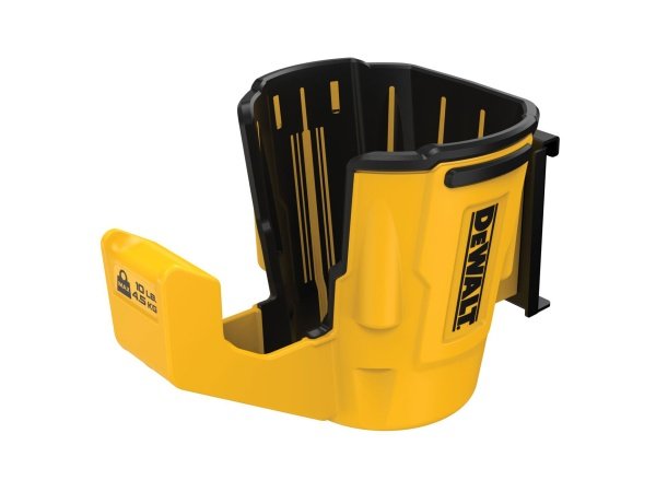Dewalt Tough System 2.0 DXL elværktøjsholder. Billedet viser produktet fra en skrå vinkel.
