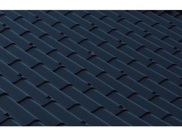 Bølgeplade sortblå B7