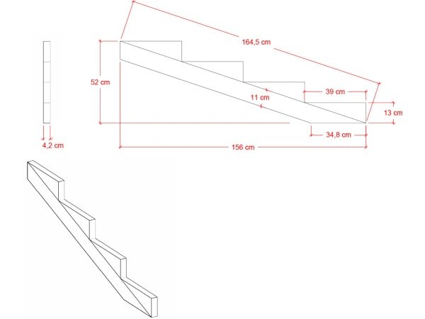 Plus trappevange 4 trin