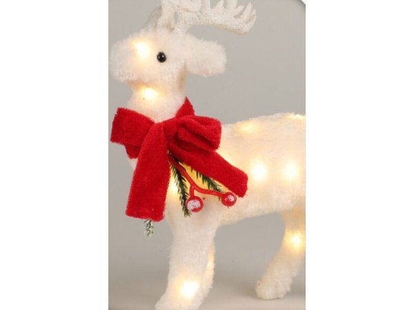 Haarhr & Co LED rensdyr i plys Haarhr & Co LED rensdyr i plys 20 cm 4300563. Billedet viser produktet med hvid baggrund.