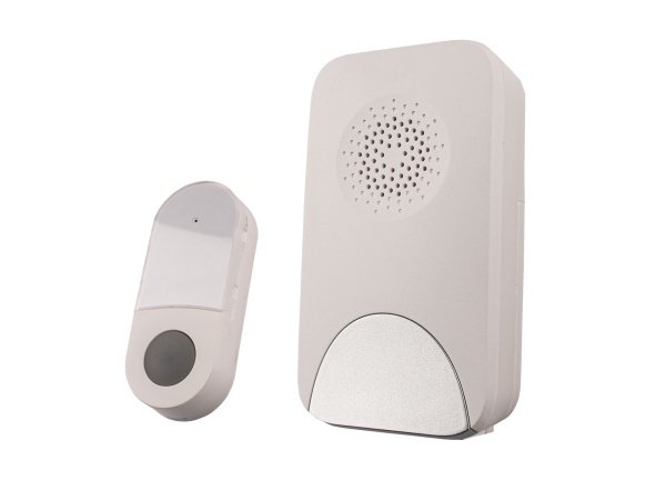 Tirana ringeklokke-kit i hvid Tirana trådløs ringeklokke-kit i hvid. Kinetic