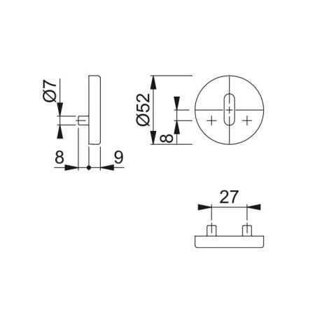 Hoppe nøglehulsrosette (2 stk.