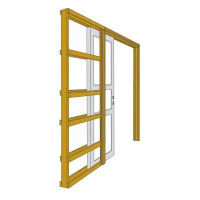 Swedoor skydevægselement til 122mm væg Swedoor skydevægselement til 122mm væg