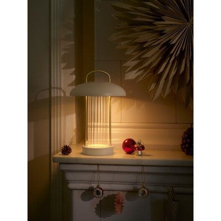 Nordlux Mirano portable bordlampe Nordlux Mirano portable bordlampe beige. Billedet viser produktet med hvid baggrund.