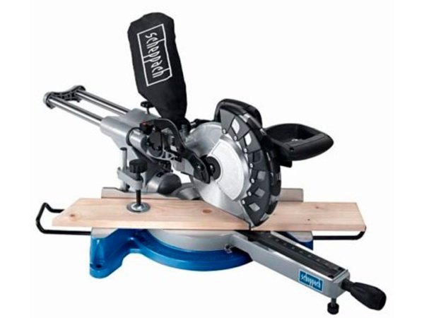 Scheppach kap-/geringssav HM254 Scheppach kap-/geringssav HM254 med kraftig 2000 W motor til alsidige snit. Billedet viser produktet med hvid baggrund.