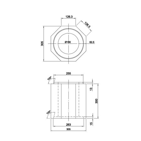 Schiedel DM Ø18cm indermodul