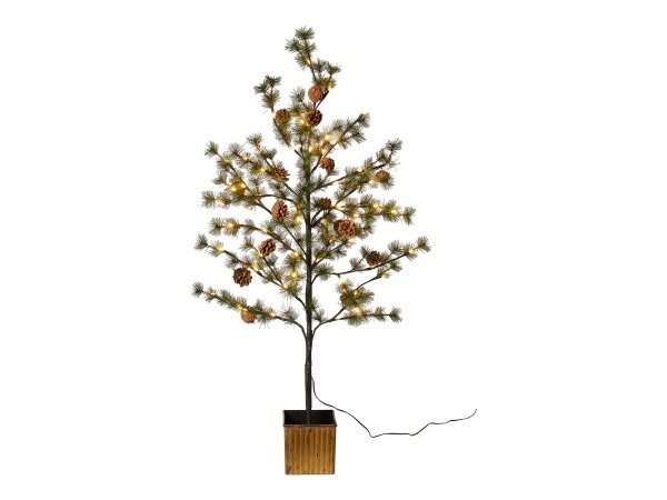 Dacore juletræ m/kogler i guld potte 120 cm 152061